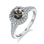 1.0 Ct Round Cut Diamond Halo Engagement Ring-Evani Naomi Jewelry