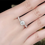 1.0 Ct Round Cut Diamond Heart Prong Engagement Ring-Evani Naomi Jewelry