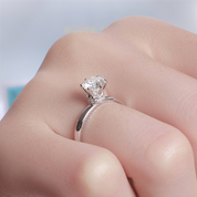 1.0 Ct Round Cut Diamond Hidden Halo Engagement Ring-Evani Naomi Jewelry