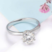 1.0 Ct Round Cut Diamond Hidden Halo Engagement Ring-Evani Naomi Jewelry