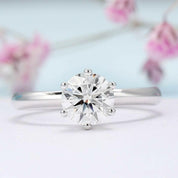 1.0 Ct Round Cut Diamond Hidden Halo Engagement Ring-Evani Naomi Jewelry