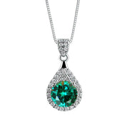 1.0 Ct Round Cut Diamond Pendant Necklace-Evani Naomi Jewelry