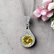 1.0 Ct Round Cut Diamond Pendant Necklace-Evani Naomi Jewelry