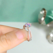 1.0 Ct Round Cut Diamond Split Shank Engagement Ring-Evani Naomi Jewelry