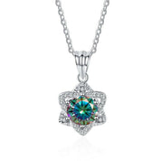 1.0 Ct Round Cut Diamond Star Pendant Necklace-Evani Naomi Jewelry