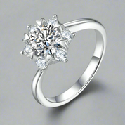 1.0 Ct Round Cut Halo Diamond Engagement Ring-Evani Naomi Jewelry