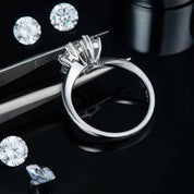 1.0 Ct Round Cut Halo Diamond Engagement Ring-Evani Naomi Jewelry