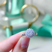 1.0 Ct Round Cut Snowflake Diamond Engagement Ring-Evani Naomi Jewelry