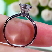 1.0 Ct Round Cut Snowflake Engagement Ring-Evani Naomi Jewelry