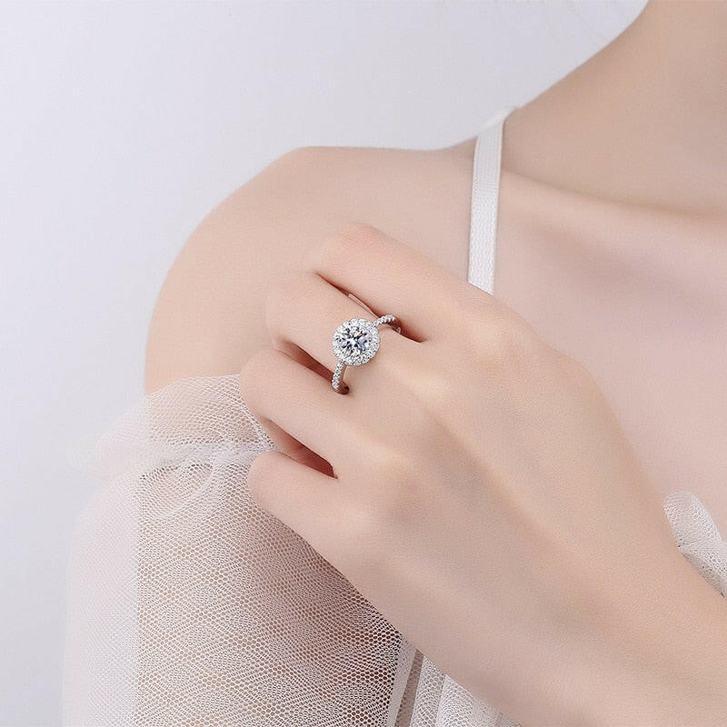 1.0 Ct Round Diamond Adjustable Engagement Ring-Evani Naomi Jewelry
