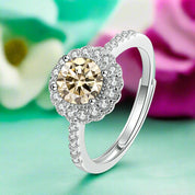 1.0 Ct Round Diamond Adjustable Engagement Ring-Evani Naomi Jewelry
