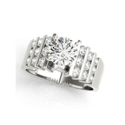 1.0 Ct Round Diamond Engagement Ring Set-Evani Naomi Jewelry