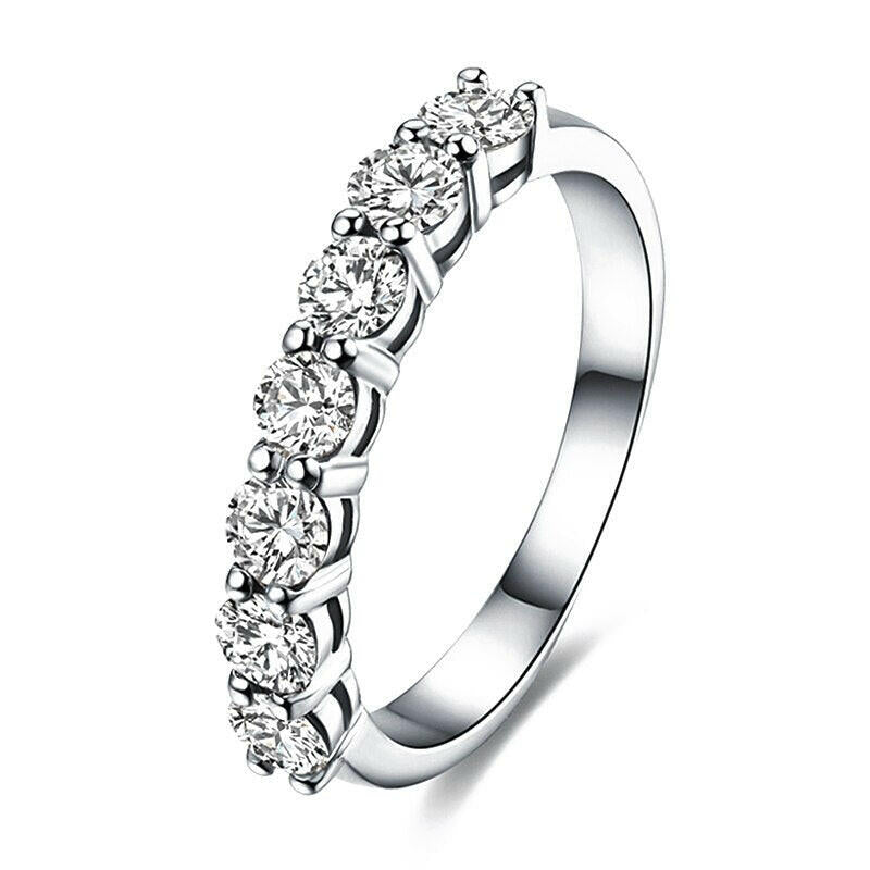 1.0 Ct Round Diamond Engagement Ring Set-Evani Naomi Jewelry