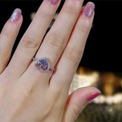 1.0 Ct Round Diamond Heart Style Engagement Ring-Evani Naomi Jewelry