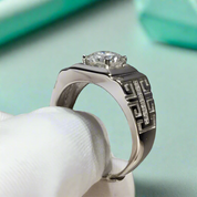 1.0 Ct Round Diamond Vintage Mens Ring-Evani Naomi Jewelry