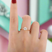 1.0 Ct Round Solitaire Diamond Engagement Ring-Evani Naomi Jewelry