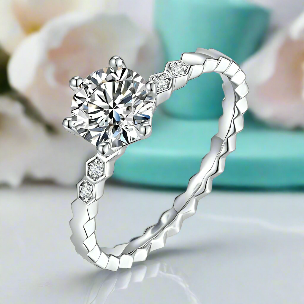 1.00 ct Diamond Vintage Wedding Ring-Evani Naomi Jewelry