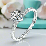 1.00 ct Diamond Vintage Wedding Ring-Evani Naomi Jewelry