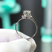 1.0ct Diamond Love Crown Platinum Engagement Ring-Evani Naomi Jewelry