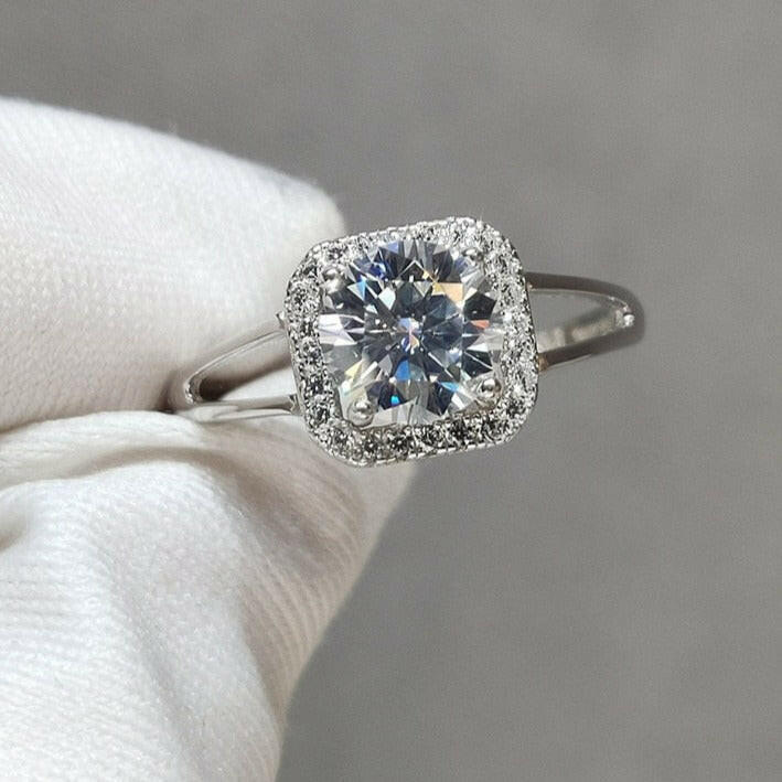 1.0ct Diamond Split Shank White Gold Engagement Ring-Evani Naomi Jewelry