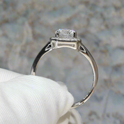 1.0ct Diamond Split Shank White Gold Engagement Ring-Evani Naomi Jewelry