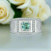 1.0ct Diamond in Channel Setting White Gold Men's Ring-Evani Naomi Jewelry