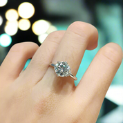 1.0ct Diamond with Crown Setting White Gold Engagement Ring-Evani Naomi Jewelry