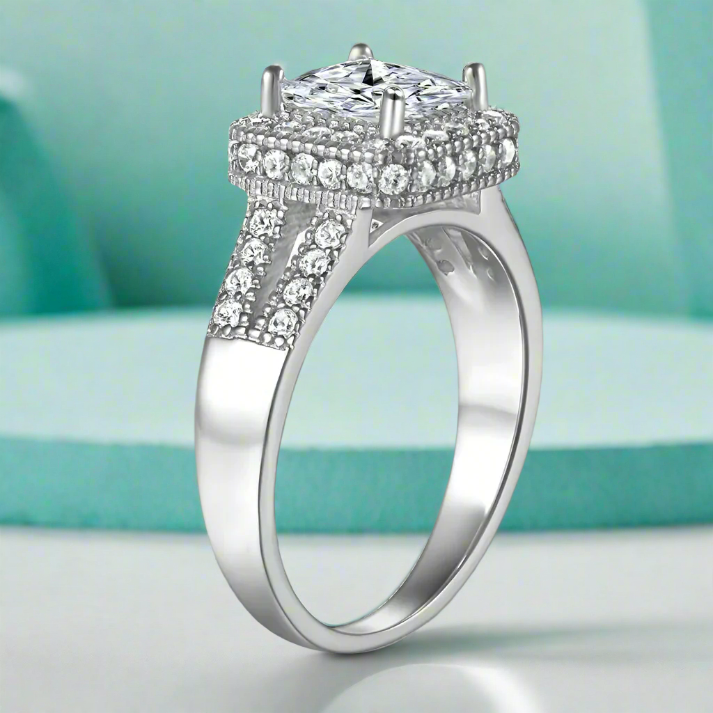 1.2 Ct Princess Cut Diamond Engagement Ring-Evani Naomi Jewelry