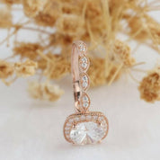 1.2 Ct Round Cut Diamond 14K Rose Gold Halo Engagement Ring-Evani Naomi Jewelry