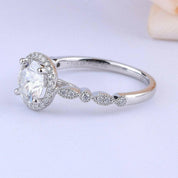 1.2 Ct Round Cut Halo Diamond 14k White Gold Engagement Ring-Evani Naomi Jewelry