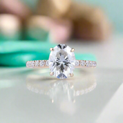 1.5 Ct Oval Cut Diamond Engagement Ring-Evani Naomi Jewelry