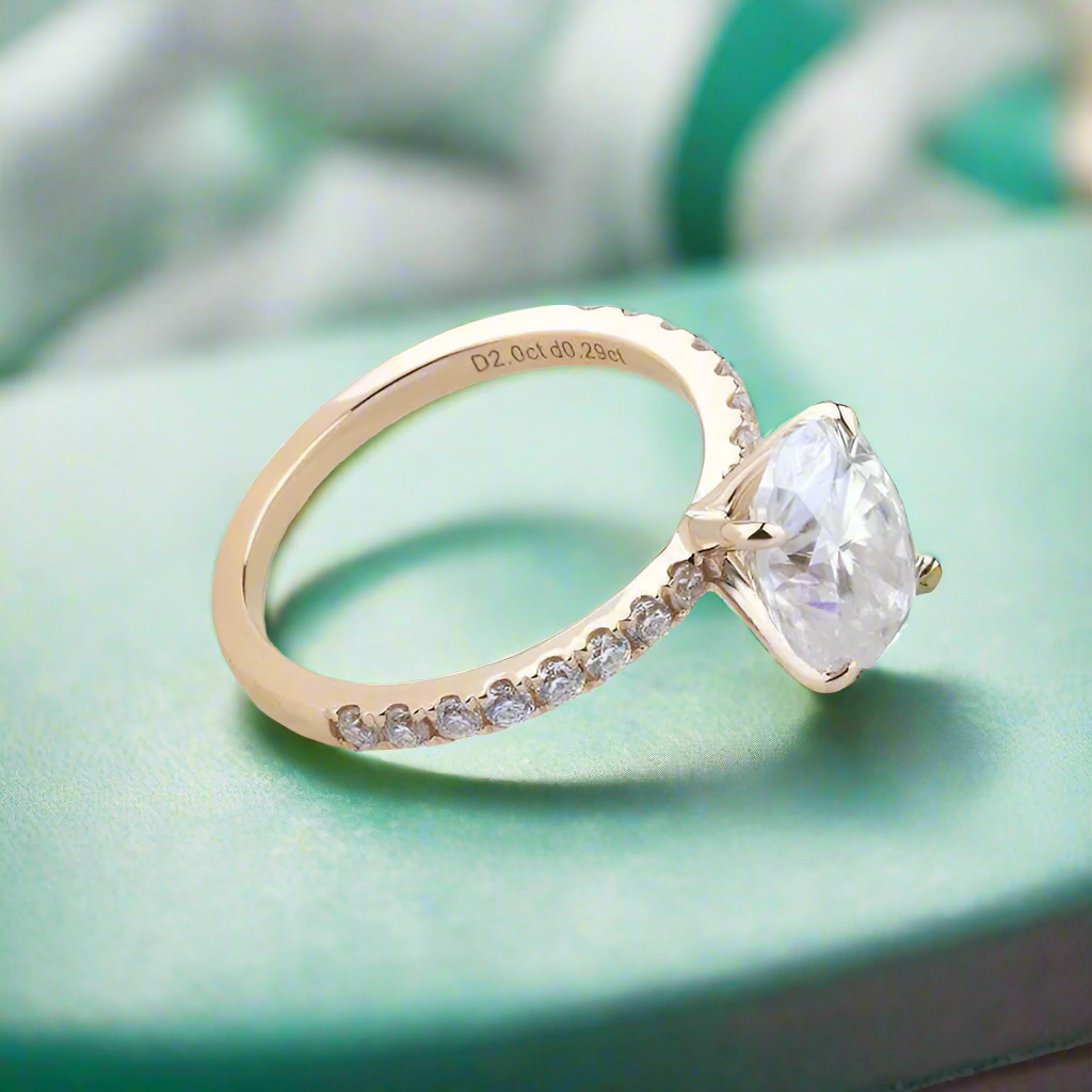 1.5 Ct Oval Cut Diamond Engagement Ring-Evani Naomi Jewelry