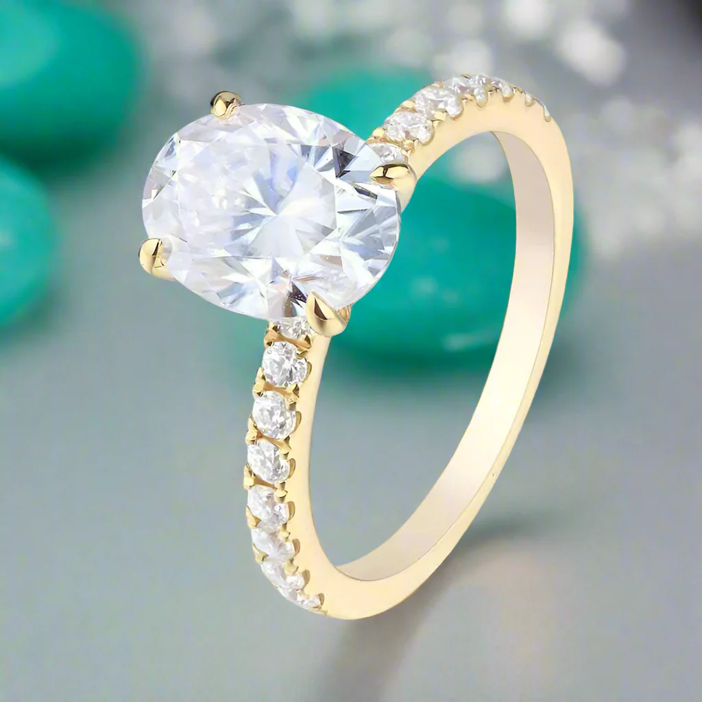 1.5 Ct Oval Cut Diamond Engagement Ring-Evani Naomi Jewelry