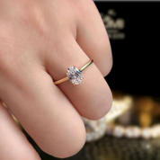 1.5 Ct Solitaire Oval Cut Diamond Engagement Ring-Evani Naomi Jewelry