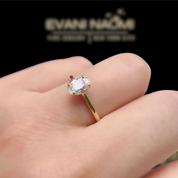 1.5 Ct Solitaire Oval Cut Diamond Engagement Ring-Evani Naomi Jewelry