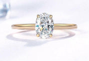 1.5 Ct Solitaire Oval Cut Diamond Engagement Ring-Evani Naomi Jewelry