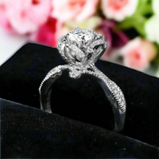 1ct 6.5mm Round Cut Diamond Wedding Ring-Evani Naomi Jewelry