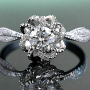 1ct 6.5mm Round Cut Diamond Wedding Ring-Evani Naomi Jewelry