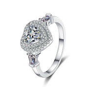 1ct Heart Cut Diamond Engagement Ring-Evani Naomi Jewelry