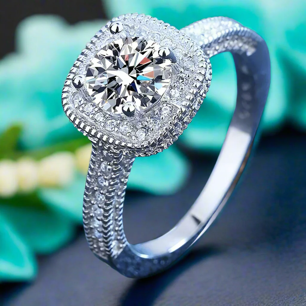 1ct Round Cut Diamond Solitaire Wedding Ring-Evani Naomi Jewelry