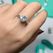 1ct Round Cut VVS1 Diamond Engagement Ring-Evani Naomi Jewelry