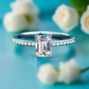 2.0 Ct Emerald Cut Diamond Engagement Ring-Evani Naomi Jewelry