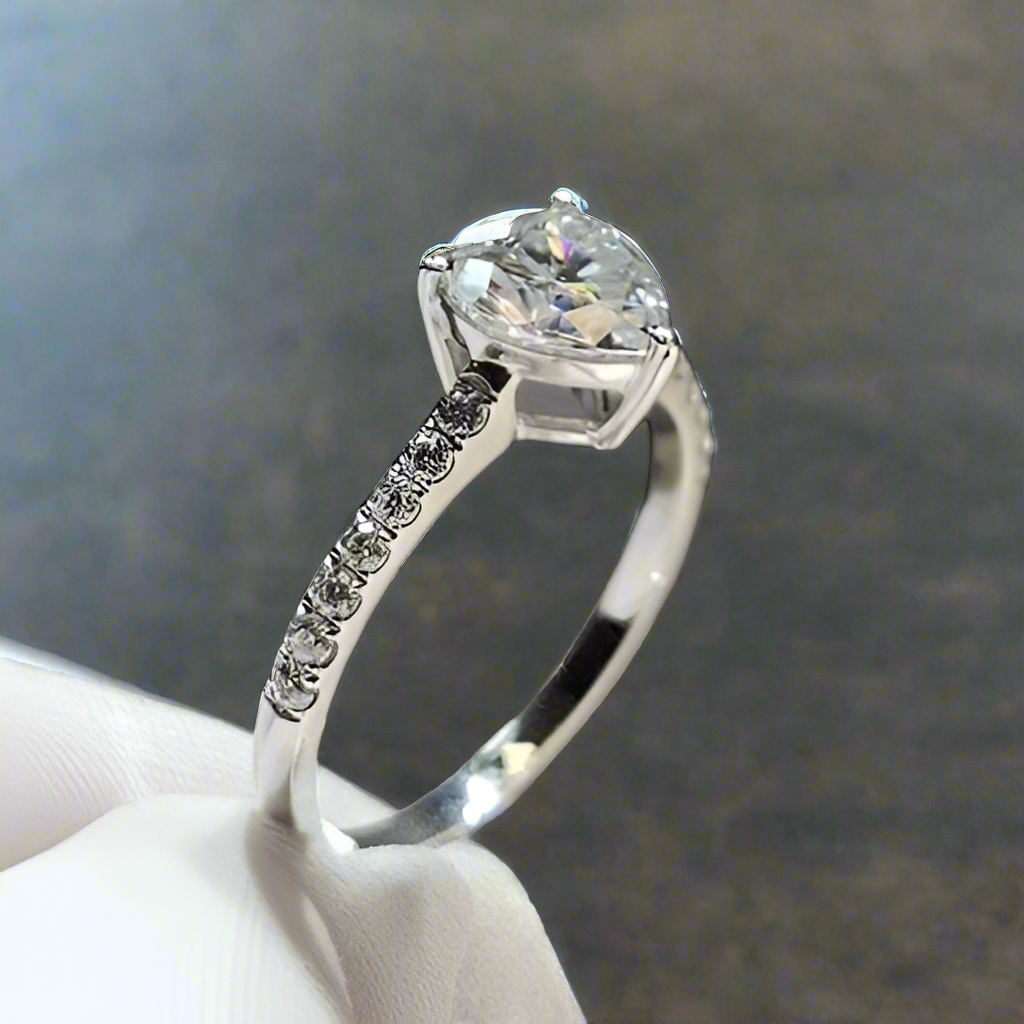 2.0 Ct Heart Cut Diamond Engagement Ring-Evani Naomi Jewelry