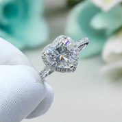 2.0 Ct Heart Cut Diamond Halo Engagement Ring-Evani Naomi Jewelry