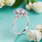 2.0 Ct Oval Cut Diamond 14K Rose Gold Engagement Ring-Evani Naomi Jewelry