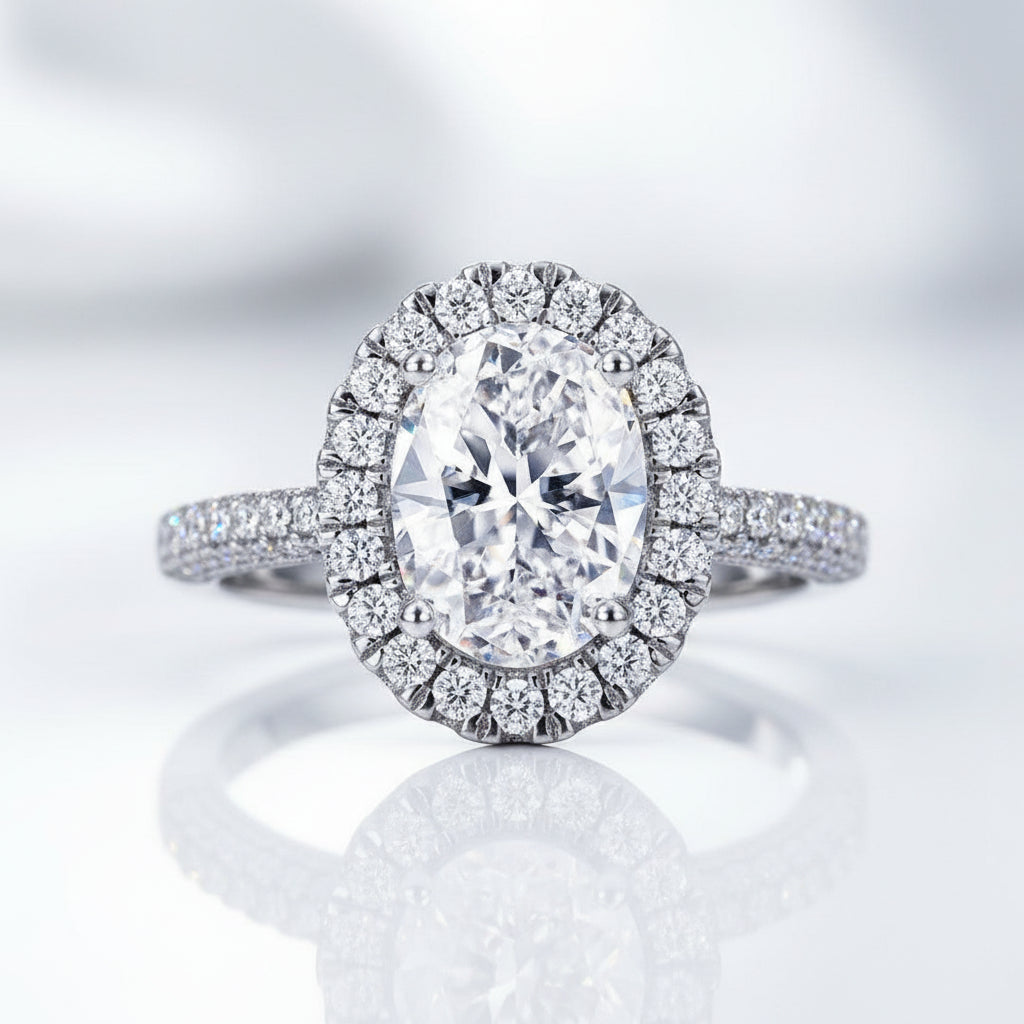 2.0 Ct Oval Cut Diamond Classic Engagement Ring-Evani Jewelry