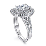2.0 Ct Oval Cut Diamond Double Halo Engagement Ring-Evani Naomi Jewelry