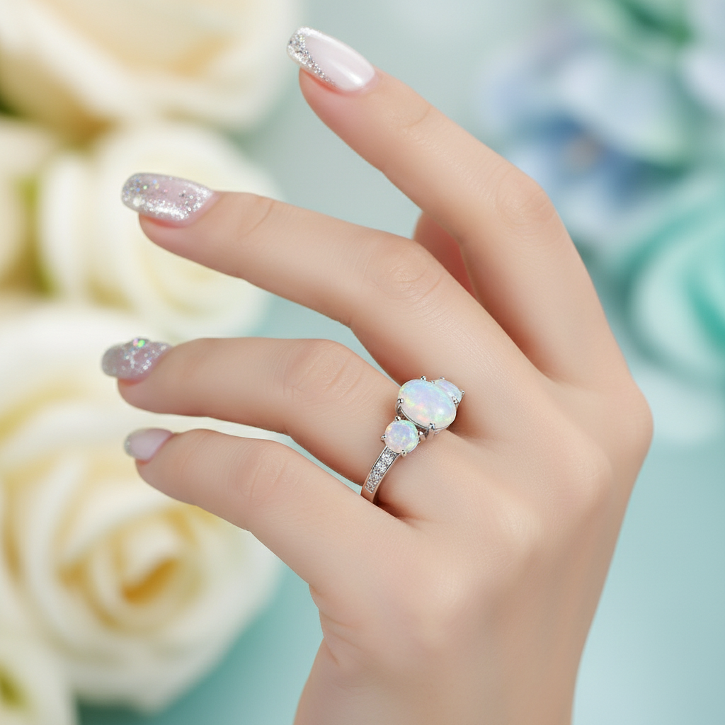 2.0 Ct Oval Cut Three Stone Diamond Engagement Ring - Evani Naomi Jewelry
