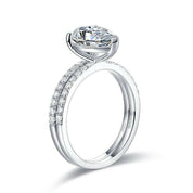 2.0 Ct Pear Cut Diamond Engagement Ring Set-Evani Naomi Jewelry