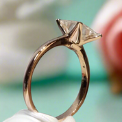 2.0 Ct Princess Cut Diamond 18K Rose Gold Engagement Ring-Evani Naomi Jewelry